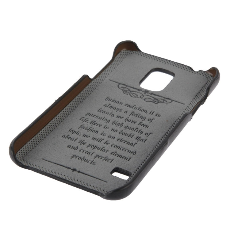 Deluxe Retro PU Leather Back Cover Case with Card Slots with Fashion Logo for Galaxy S5 / G900
