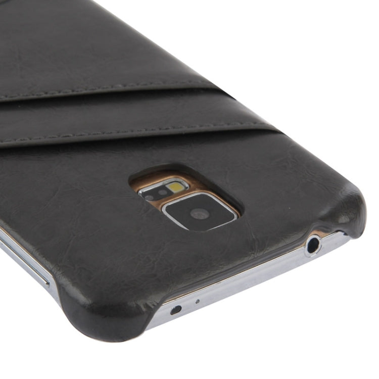 Deluxe Retro PU Leather Back Cover Case with Card Slots with Fashion Logo for Galaxy S5 / G900