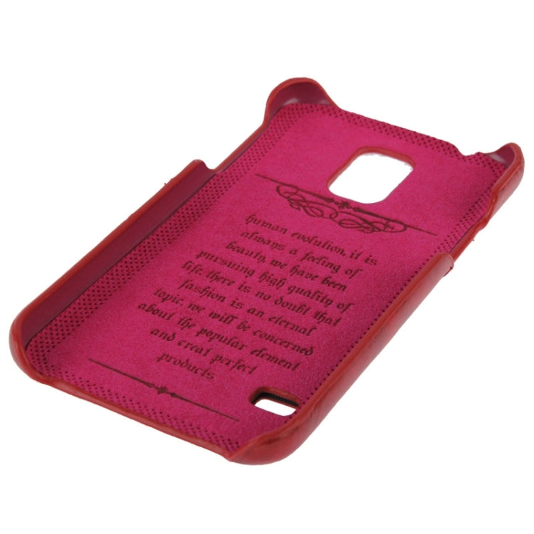 Deluxe Retro PU Leather Back Cover Case with Card Slots with Fashion Logo for Galaxy S5 / G900