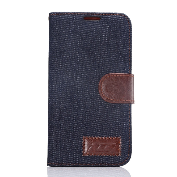 For Galaxy S6 Denim Texture Leather Case with Holder & Card Slots