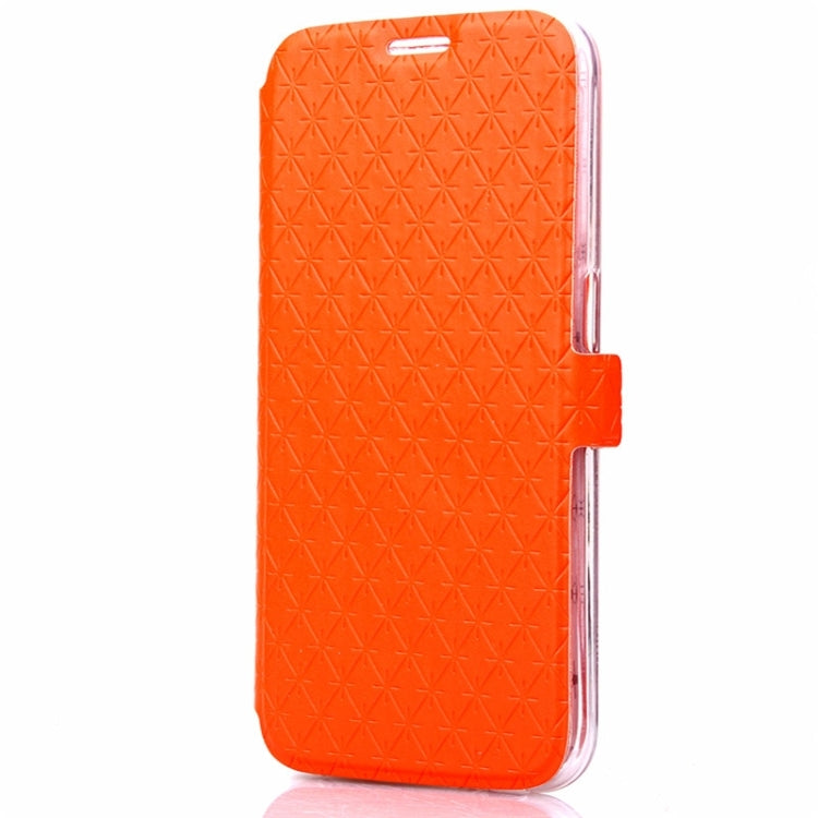 For Galaxy S6 / G920 Grid Design PU Leather Protective Case with Holder & Card Slots