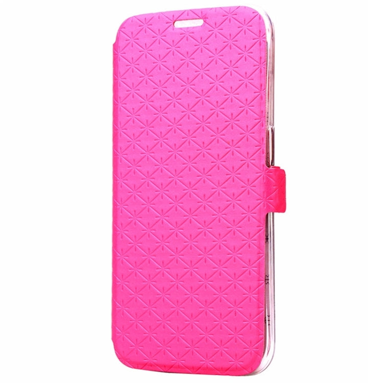 For Galaxy S6 / G920 Grid Design PU Leather Protective Case with Holder & Card Slots