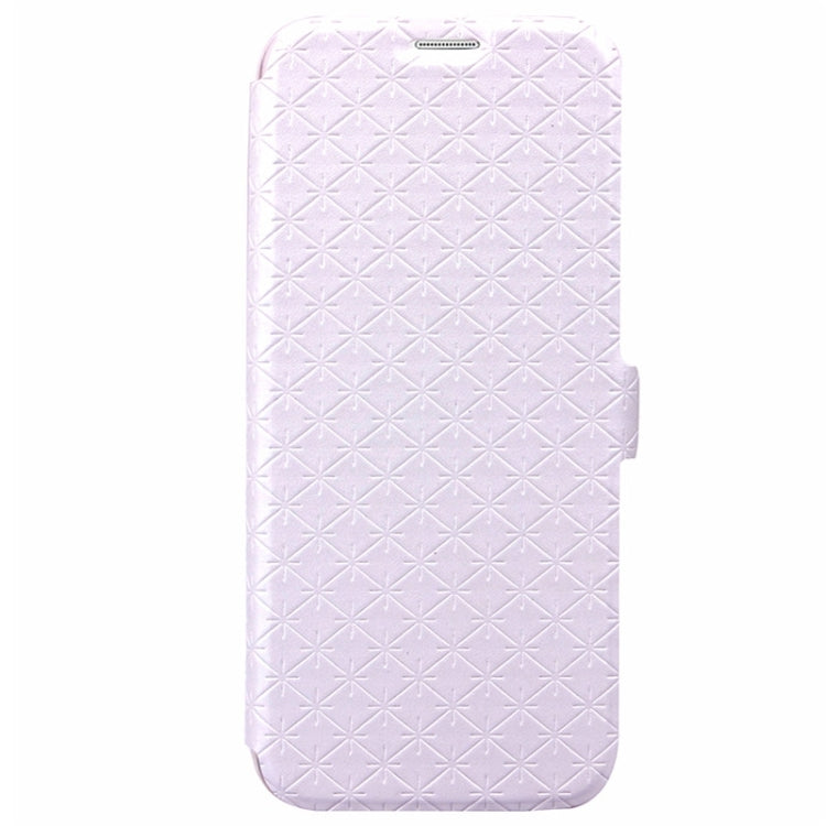 For Galaxy S6 / G920 Grid Design PU Leather Protective Case with Holder & Card Slots