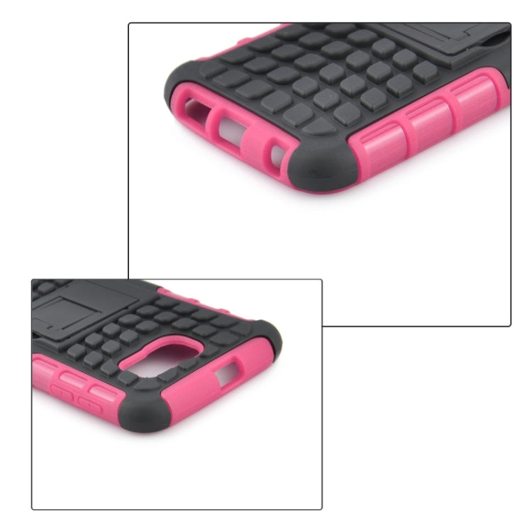 For Galaxy S6 2 in 1 Tyre Texture Back Cover Protective Case with Holder