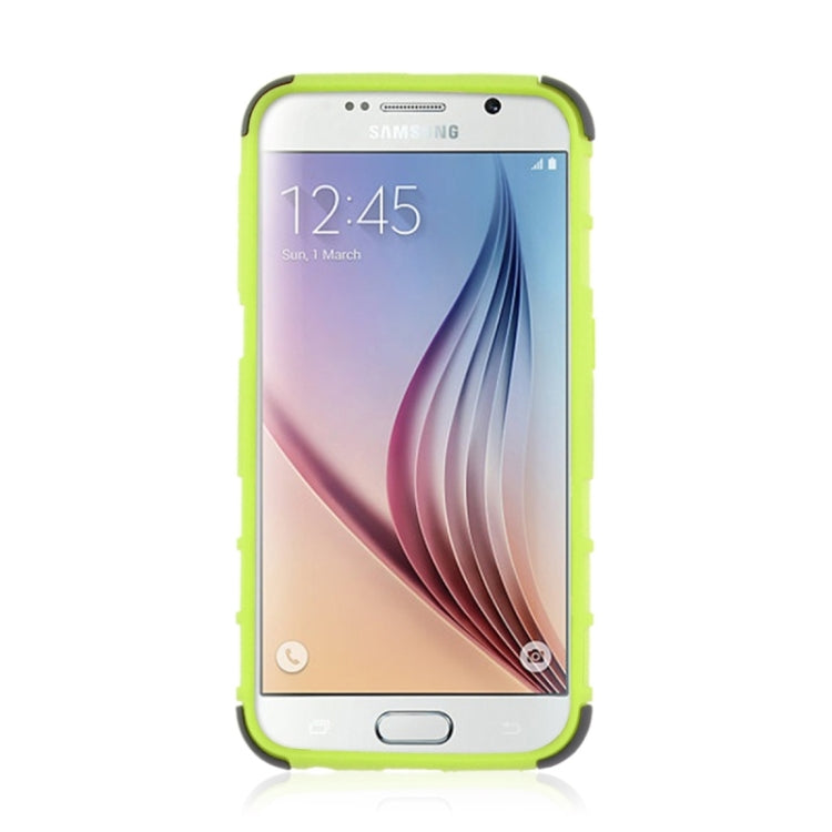 For Galaxy S6 2 in 1 Tyre Texture Back Cover Protective Case with Holder
