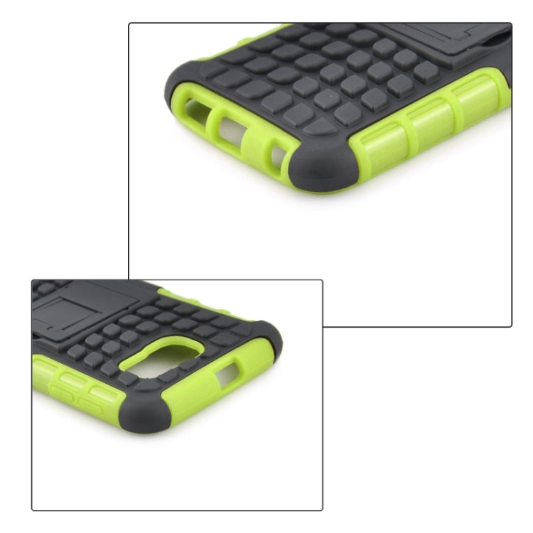 For Galaxy S6 2 in 1 Tyre Texture Back Cover Protective Case with Holder