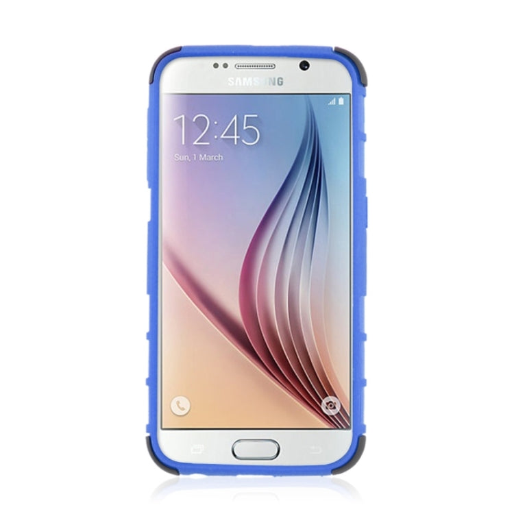 For Galaxy S6 2 in 1 Tyre Texture Back Cover Protective Case with Holder