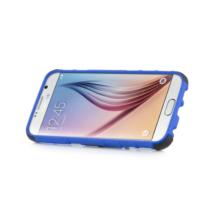For Galaxy S6 2 in 1 Tyre Texture Back Cover Protective Case with Holder