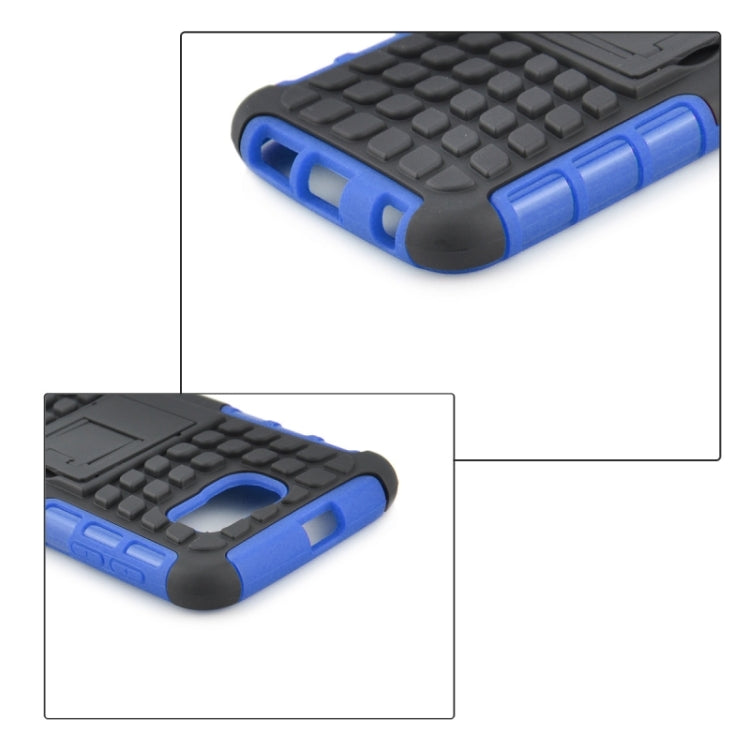 For Galaxy S6 2 in 1 Tyre Texture Back Cover Protective Case with Holder
