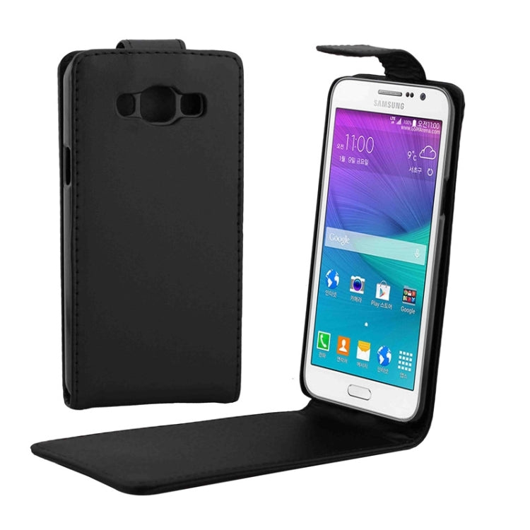 Vertical Flip Magnetic Button Leather Case for Galaxy Grand Max / G7200