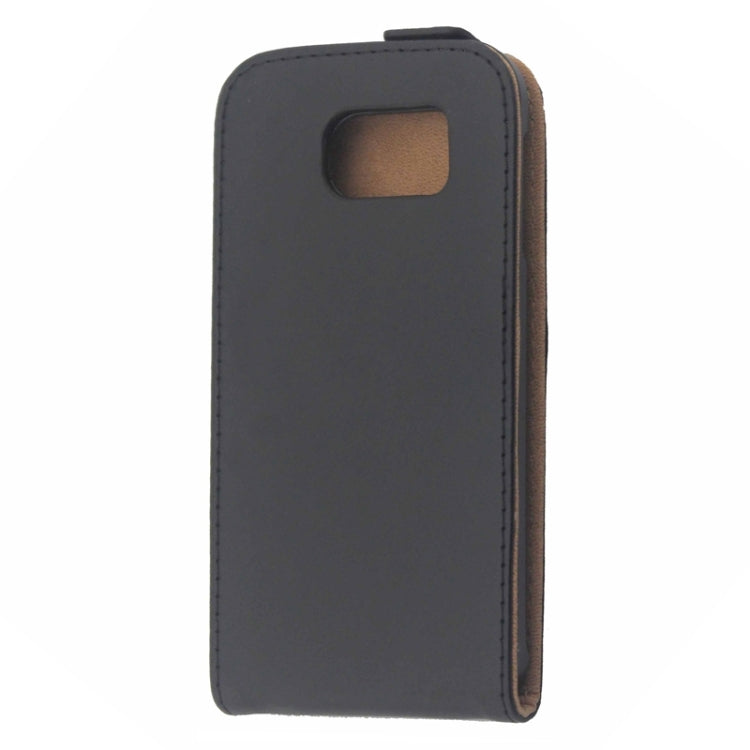 For Galaxy S6 / G920 Vertical Flip Magnetic Button Leather Case