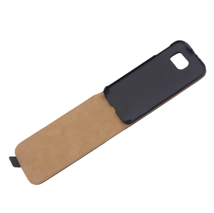 For Galaxy S6 / G920 Vertical Flip Magnetic Button Leather Case