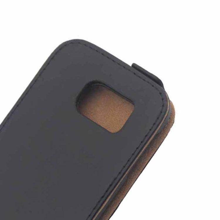 For Galaxy S6 / G920 Vertical Flip Magnetic Button Leather Case