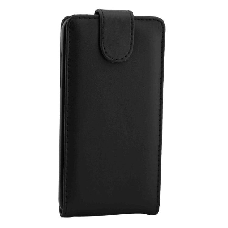 Vertical Flip Magnetic Button Leather Case for Galaxy E5 / E500