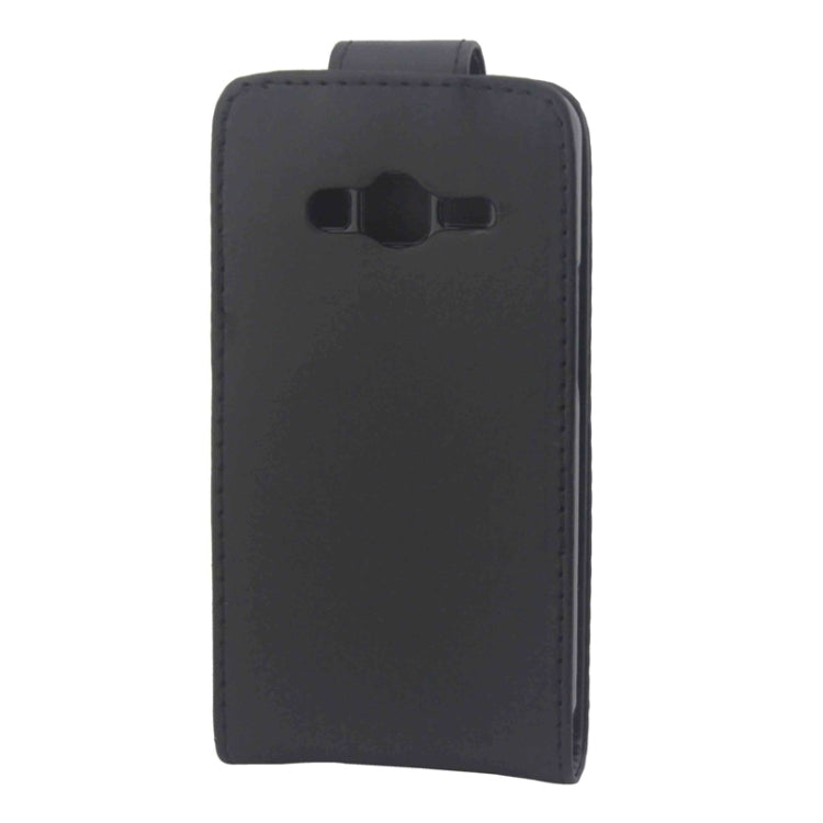 Vertical Flip Magnetic Button Leather Case for Samsung Z1 / Z130
