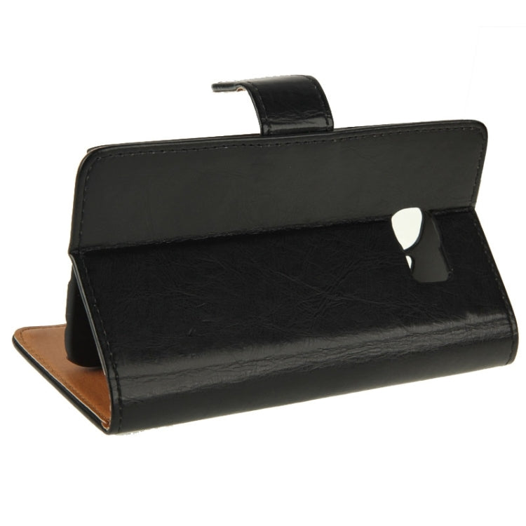 For Galaxy S6 Edge Crazy Horse Texture Horizontal Flip Magnetic Buckle Leather Case with Card Slots & Wallet & Holder