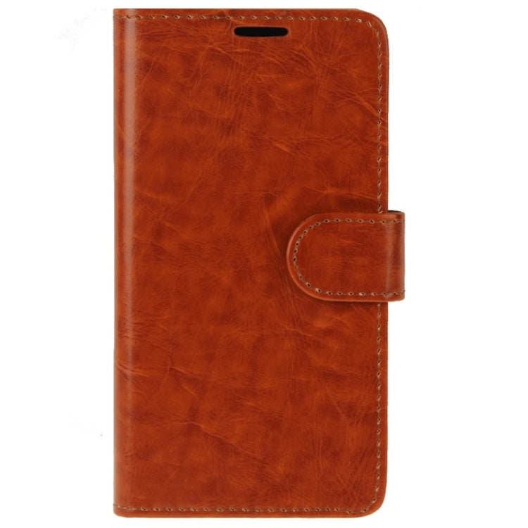 For Galaxy S6 Edge Crazy Horse Texture Horizontal Flip Magnetic Buckle Leather Case with Card Slots & Wallet & Holder