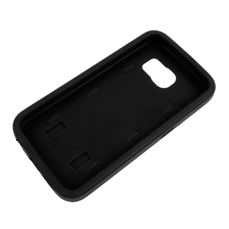 For Galaxy S6 Tyre Texture Screen Protector + Shockproof Silicone + Plastic Shell Combination Case
