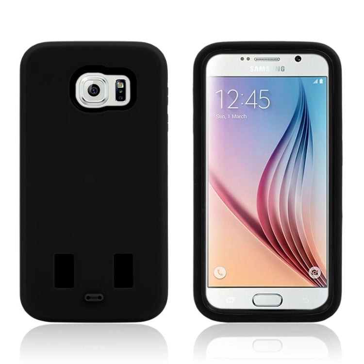 For Galaxy S6 Smooth Surface Screen Protector + Shockproof Silicone + Plastic Shell Combination Case