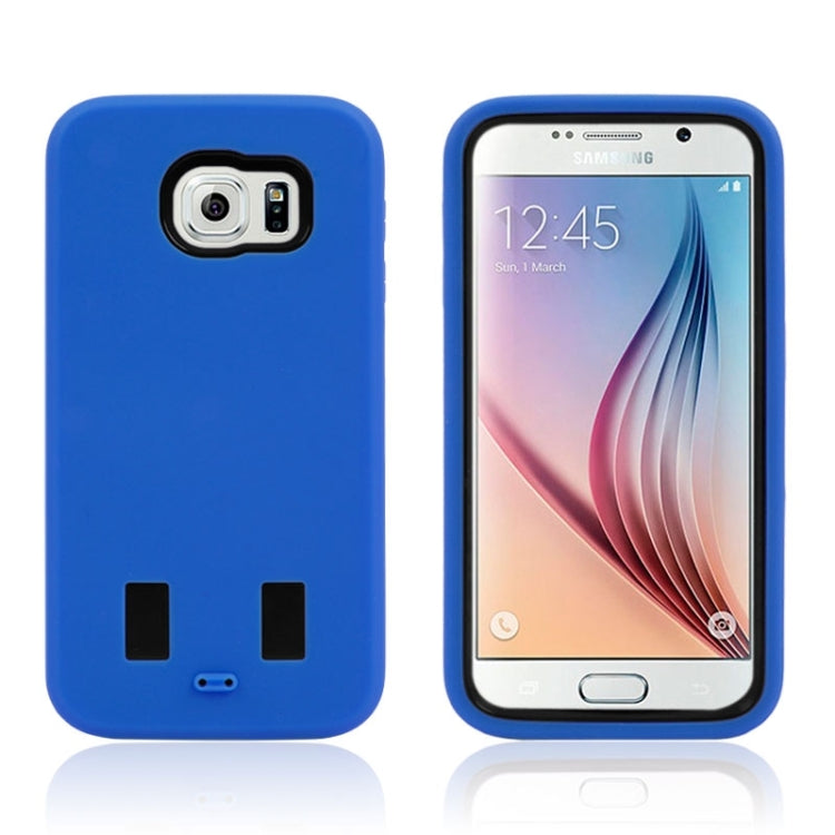 For Galaxy S6 Smooth Surface Screen Protector + Shockproof Silicone + Plastic Shell Combination Case