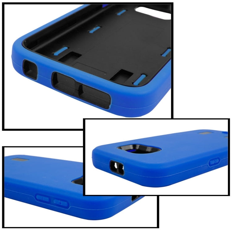 For Galaxy S6 Smooth Surface Screen Protector + Shockproof Silicone + Plastic Shell Combination Case