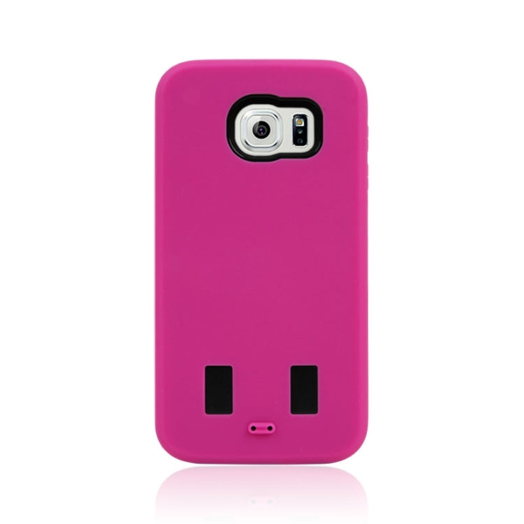 For Galaxy S6 Smooth Surface Screen Protector + Shockproof Silicone + Plastic Shell Combination Case