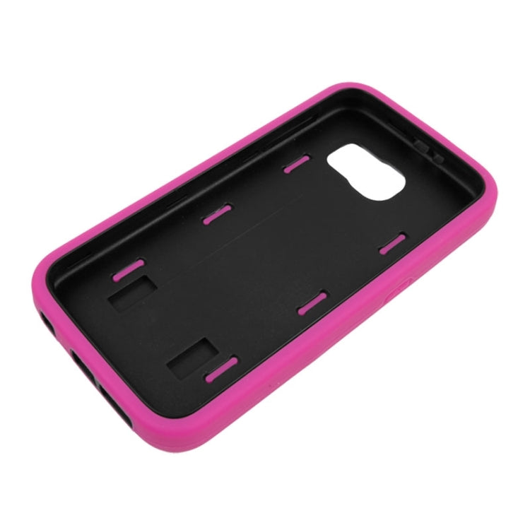 For Galaxy S6 Smooth Surface Screen Protector + Shockproof Silicone + Plastic Shell Combination Case