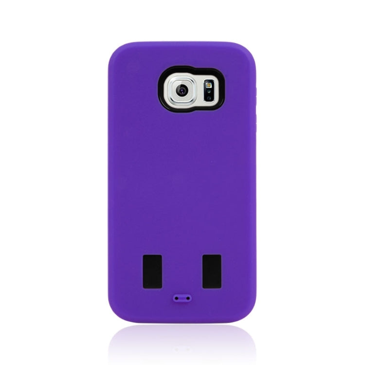 For Galaxy S6 Smooth Surface Screen Protector + Shockproof Silicone + Plastic Shell Combination Case