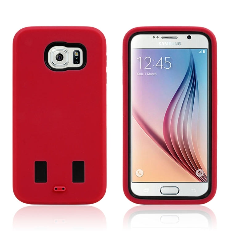 For Galaxy S6 Smooth Surface Screen Protector + Shockproof Silicone + Plastic Shell Combination Case