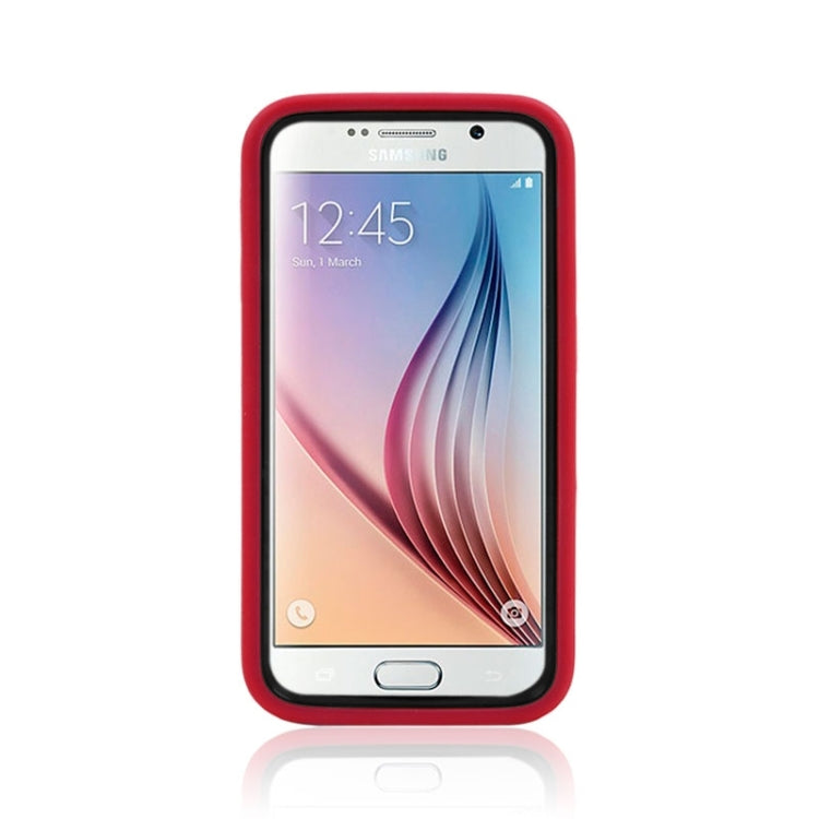For Galaxy S6 Smooth Surface Screen Protector + Shockproof Silicone + Plastic Shell Combination Case