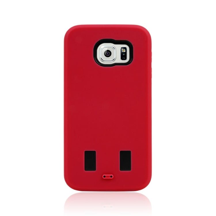 For Galaxy S6 Smooth Surface Screen Protector + Shockproof Silicone + Plastic Shell Combination Case
