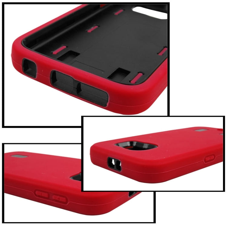 For Galaxy S6 Smooth Surface Screen Protector + Shockproof Silicone + Plastic Shell Combination Case