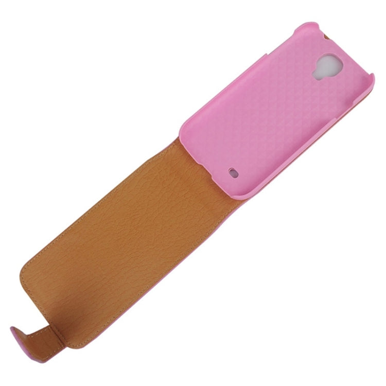 Plain Weave Texture Vertical Flip Magnetic Buckle PU Leather Case for Galaxy S IV / i9500