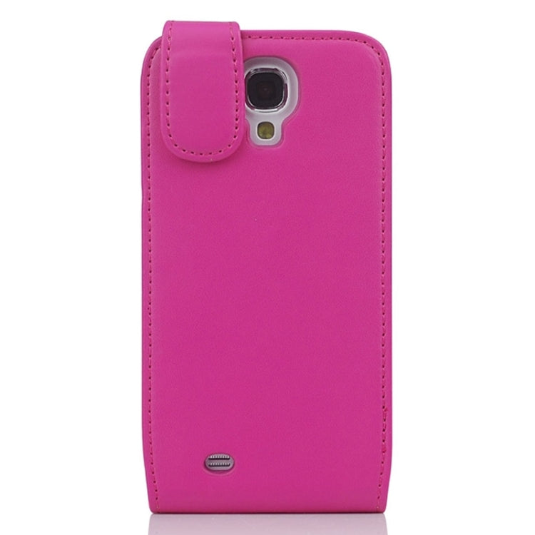 Plain Weave Texture Vertical Flip Magnetic Buckle PU Leather Case for Galaxy S IV / i9500