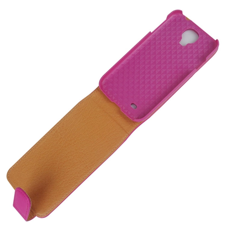 Plain Weave Texture Vertical Flip Magnetic Buckle PU Leather Case for Galaxy S IV / i9500