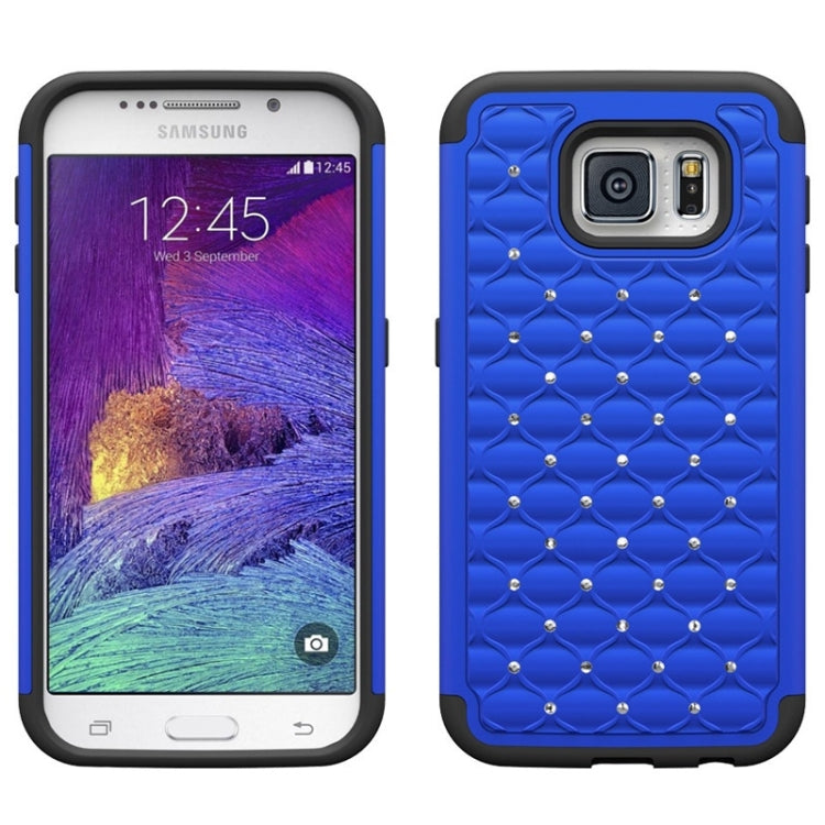 For Galaxy S6 Diamond Encrusted Plastic + TPU Combination Case
