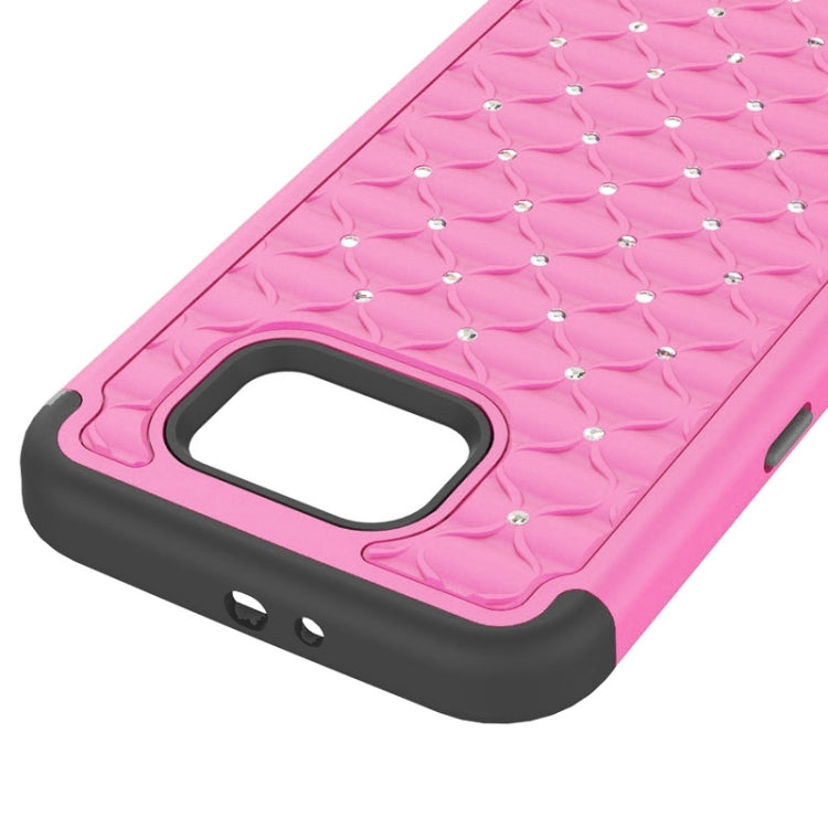 For Galaxy S6 Diamond Encrusted Plastic + TPU Combination Case