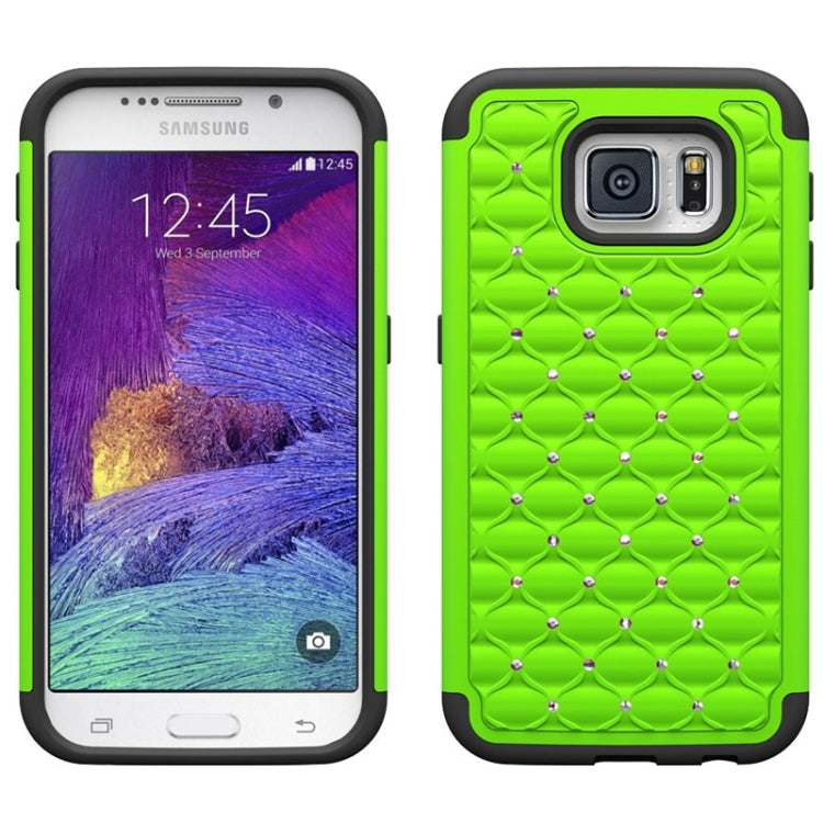 For Galaxy S6 Diamond Encrusted Plastic + TPU Combination Case