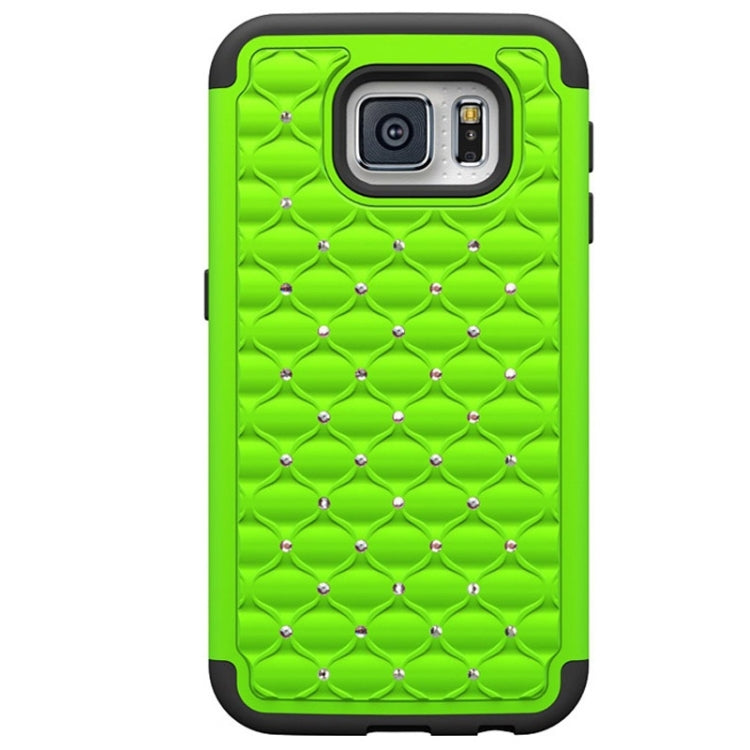 For Galaxy S6 Diamond Encrusted Plastic + TPU Combination Case