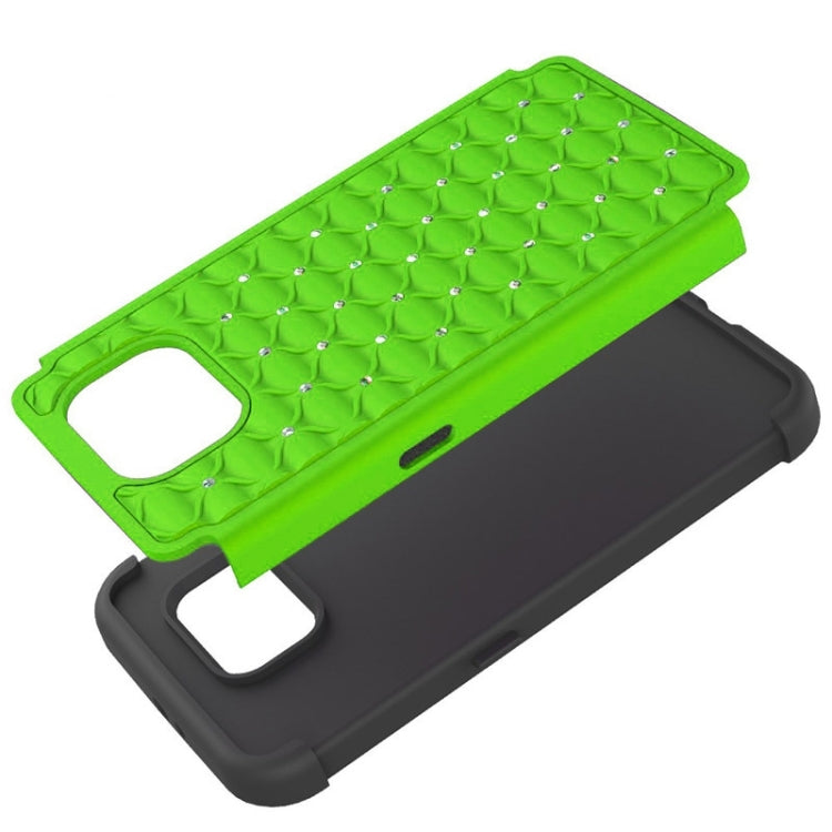 For Galaxy S6 Diamond Encrusted Plastic + TPU Combination Case