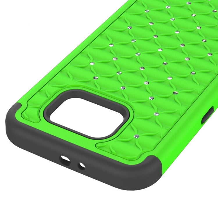 For Galaxy S6 Diamond Encrusted Plastic + TPU Combination Case