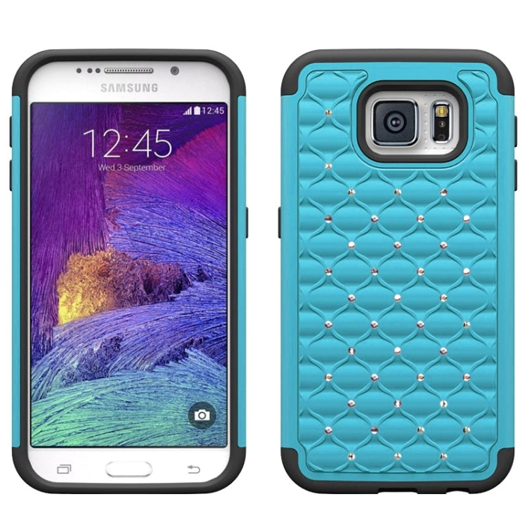 For Galaxy S6 Diamond Encrusted Plastic + TPU Combination Case