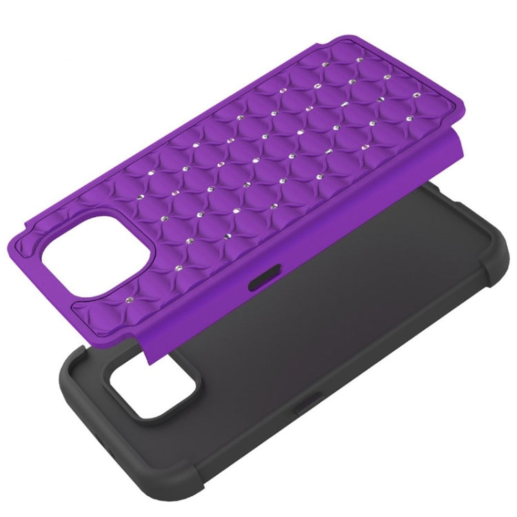 For Galaxy S6 Diamond Encrusted Plastic + TPU Combination Case