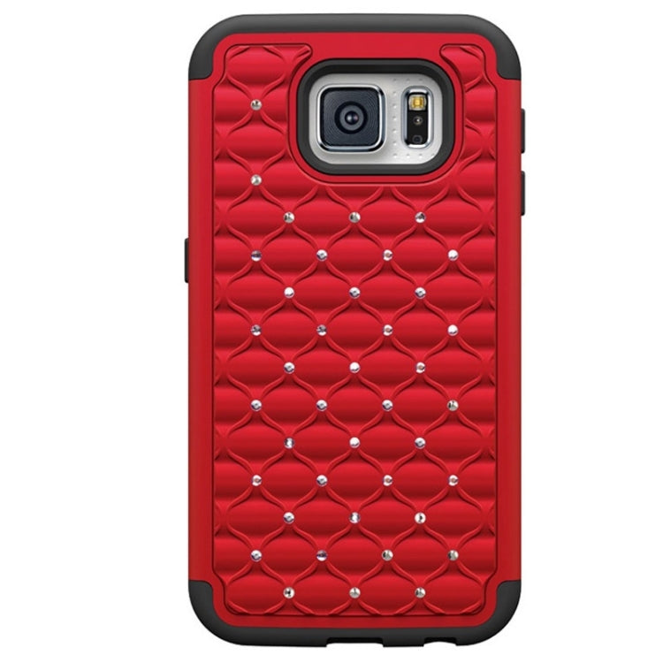 For Galaxy S6 Diamond Encrusted Plastic + TPU Combination Case