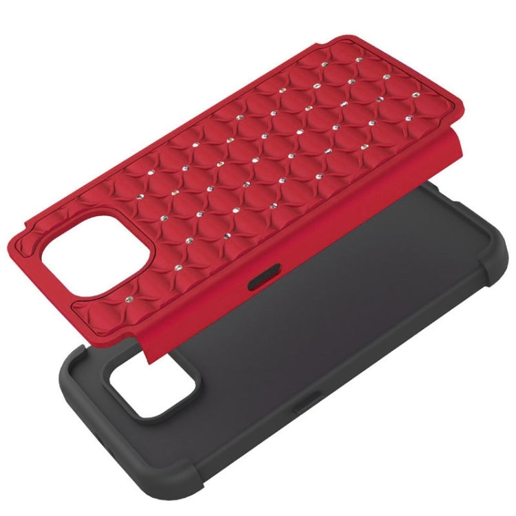 For Galaxy S6 Diamond Encrusted Plastic + TPU Combination Case