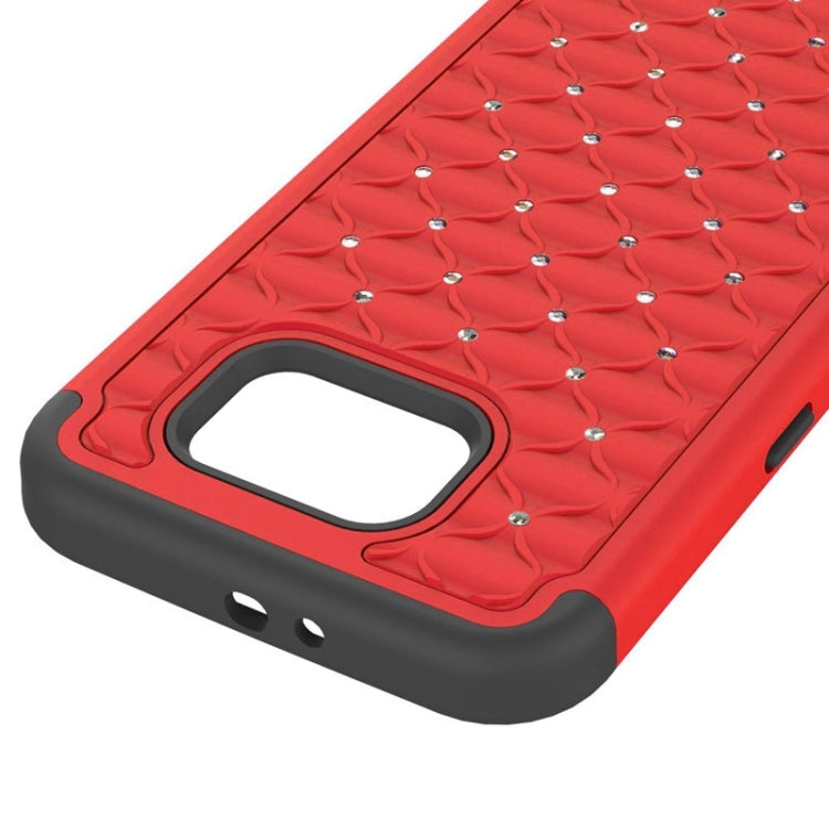 For Galaxy S6 Diamond Encrusted Plastic + TPU Combination Case