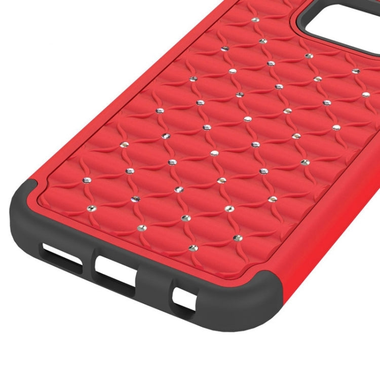 For Galaxy S6 Diamond Encrusted Plastic + TPU Combination Case