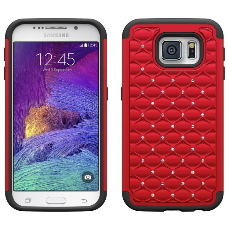 For Galaxy S6 Diamond Encrusted Plastic + TPU Combination Case