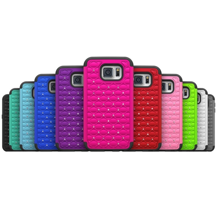 For Galaxy S6 Diamond Encrusted Plastic + TPU Combination Case