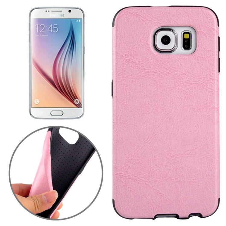 For Galaxy S6 / G920 Glossy PU Leather Cover Back Case